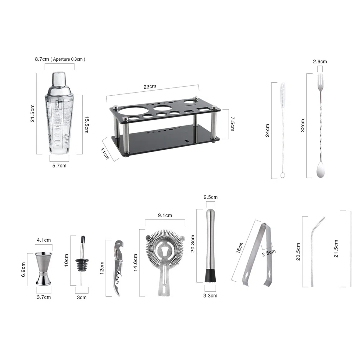 Juego de Coctelera Coctel Shaker Set Jigger Botón Botella Botella Alcohol Bar Bar Accesorio Cóctel Coctelero Sitio de vino Stirrer Pourer Bartender Kit Regalos Agitador de Cócteles ( Color : K16-2 )