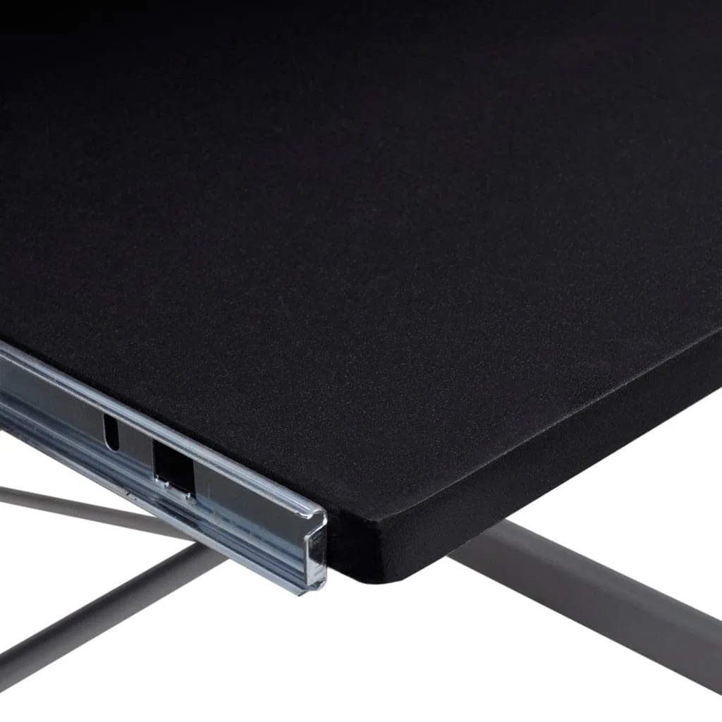 Mesa esquinera para ordenador de color negro, 132 x 112 x 99 cm, con bandeja para teclado extraíble, montaje flexible, gran superficie de trabajo, mesa de oficina para oficina en casa y