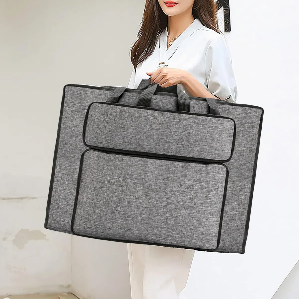 Bolsa de transporte para tablero de dibujo, organizador de bloc de dibujo, impermeable, portátil con correa para el hombro, para artistas de bocetos