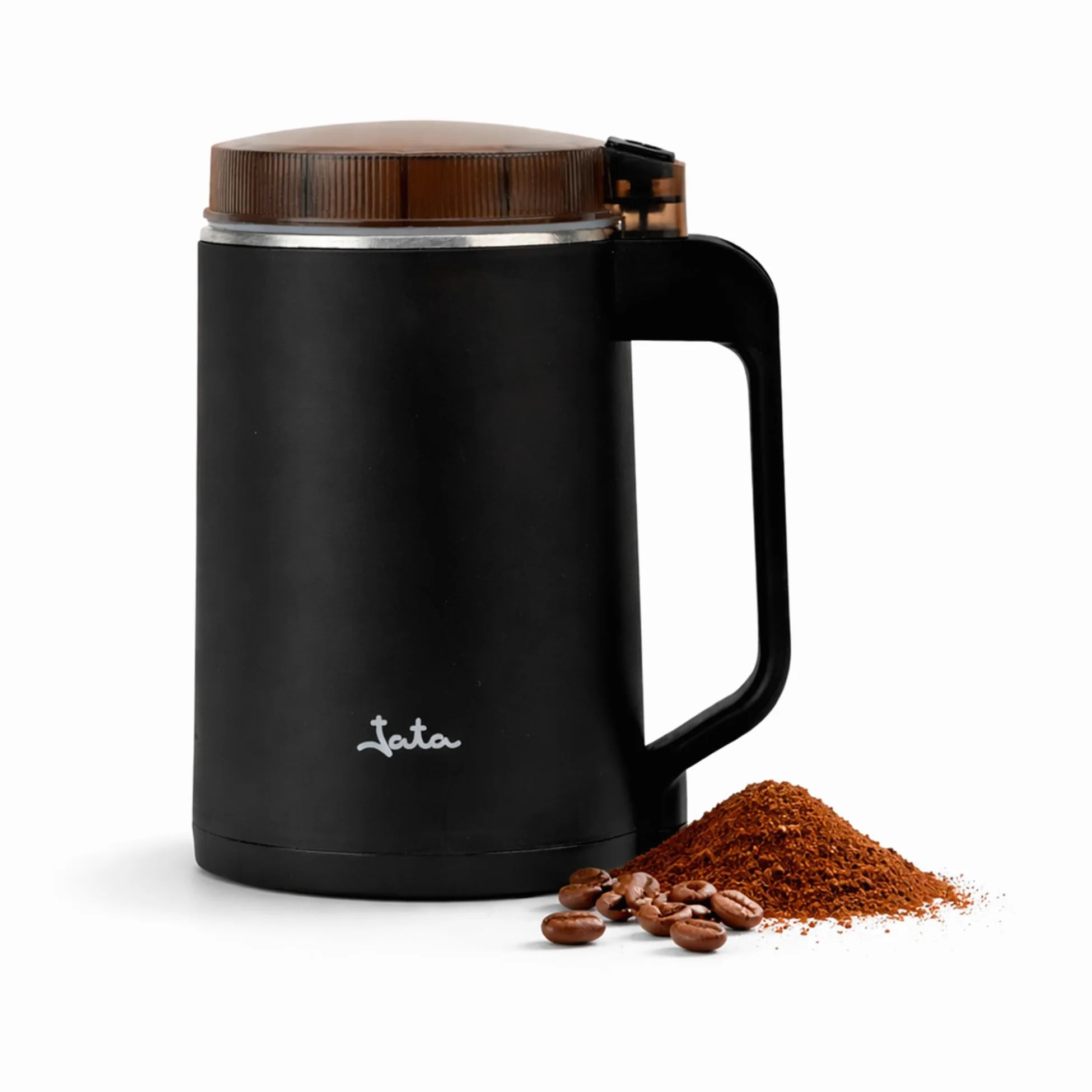 JATA JEML1820 - Molinillo Eléctrico 300 W para Café y Especias, Capacidad 150 g, Cuchillas de Acero Inoxidable, Molienda Rápida y Uniforme, Tapa Seguridad, Recipiente Acero