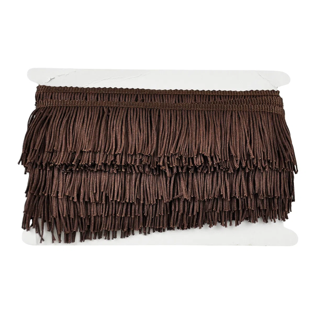 Chainette Flecos 10-Yard poliéster Flecos Rollos para Artes y Manualidades, 5 cm de Largo, marrón
