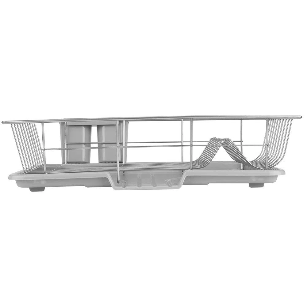 Escurreplatos de Cocina de Acero Inoxidable, Soporte para Utensilios de Fregadero, Dish Rack de Apoyo, 48 x 30 x 11 cm
