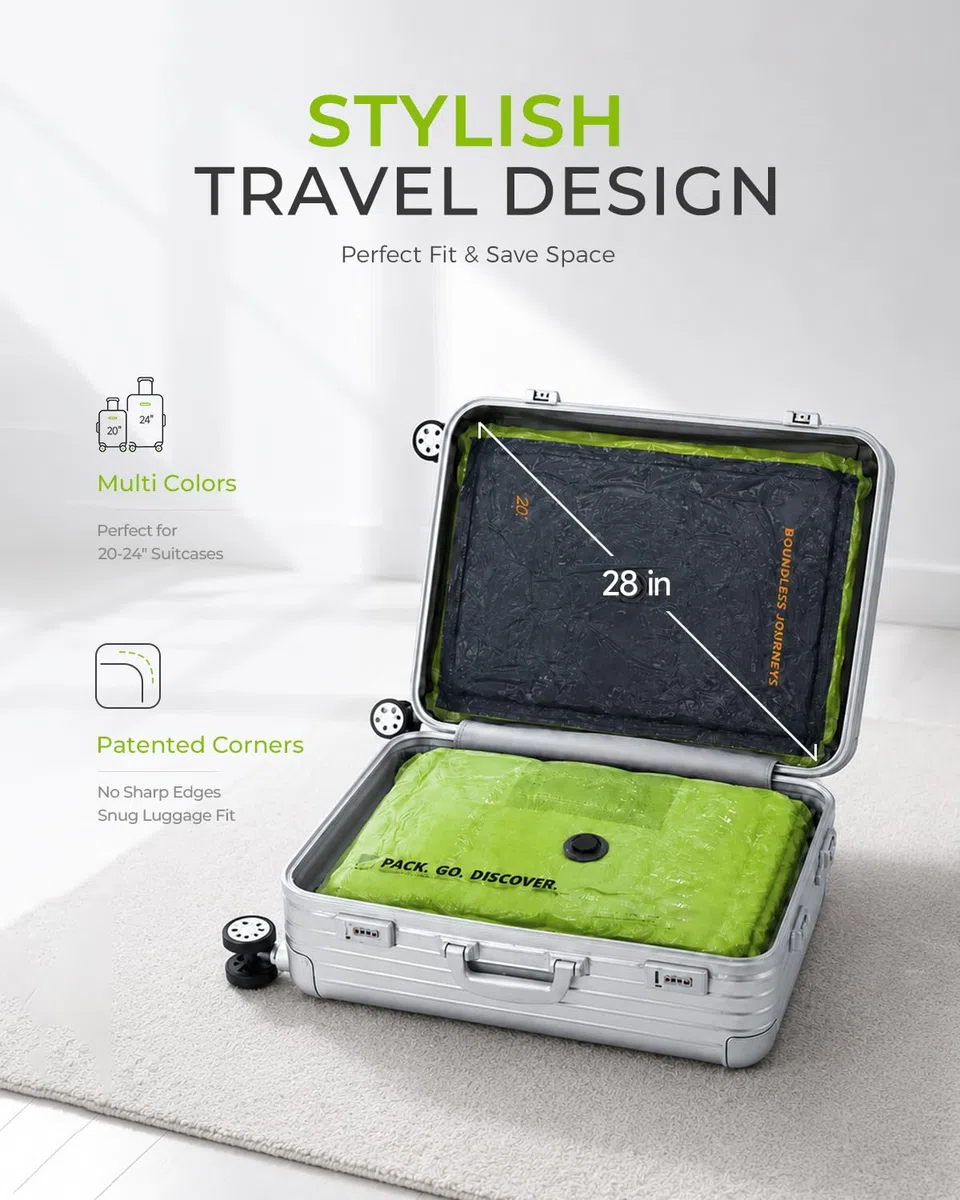 Vacbird Bolsas de almacenamiento al vacío con bomba recargable para viajes, paquete de 20