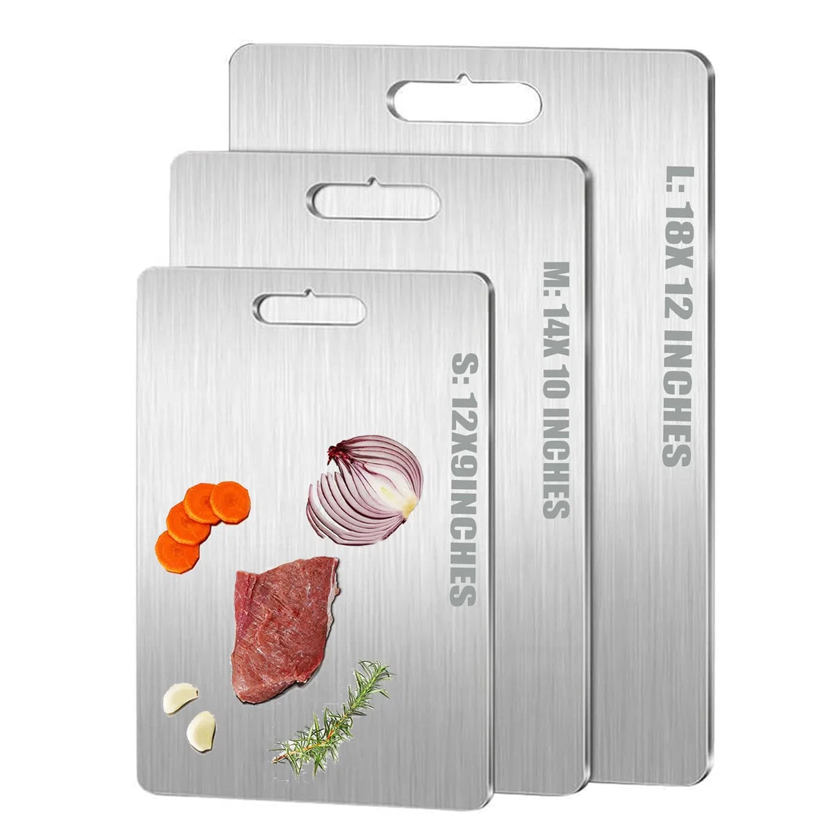 Prem Tabla de cortar de bambú 100% natural para carne, frutas y verduras, grande, 45,7 x 30,5 cm, esencial para cocina, ecológica y