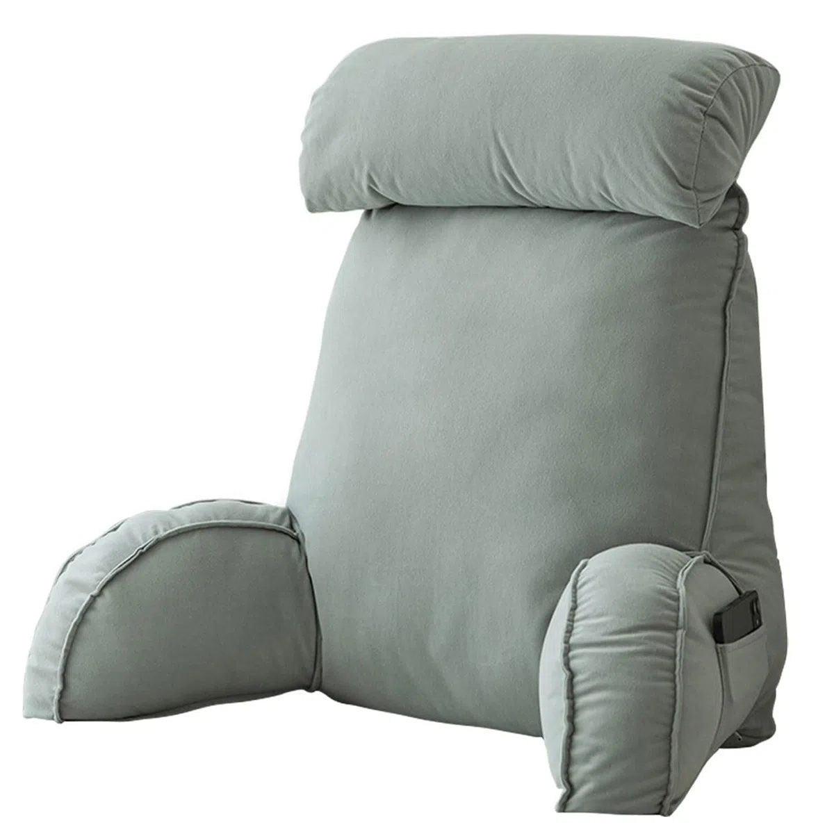 Cojín de Lectura con Reposa Brazos,Almohada para Asiento De Lectura De Cama,Cojín de Apoyo Lumbar,Almohadas de Espalda,Ideal para Trabajar,Leer o Jugar en la Cama/Sofá/Suelo