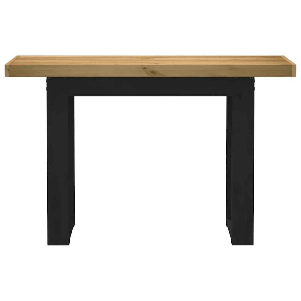 vidaXL Mesa Consola NOAIN Patas en U Madera Maciza Pino 120x30x75 cm, Mesa de recibidor, Mesa Consola de Pasillo, Soporte de Pasillo, Mesa de Pasillo