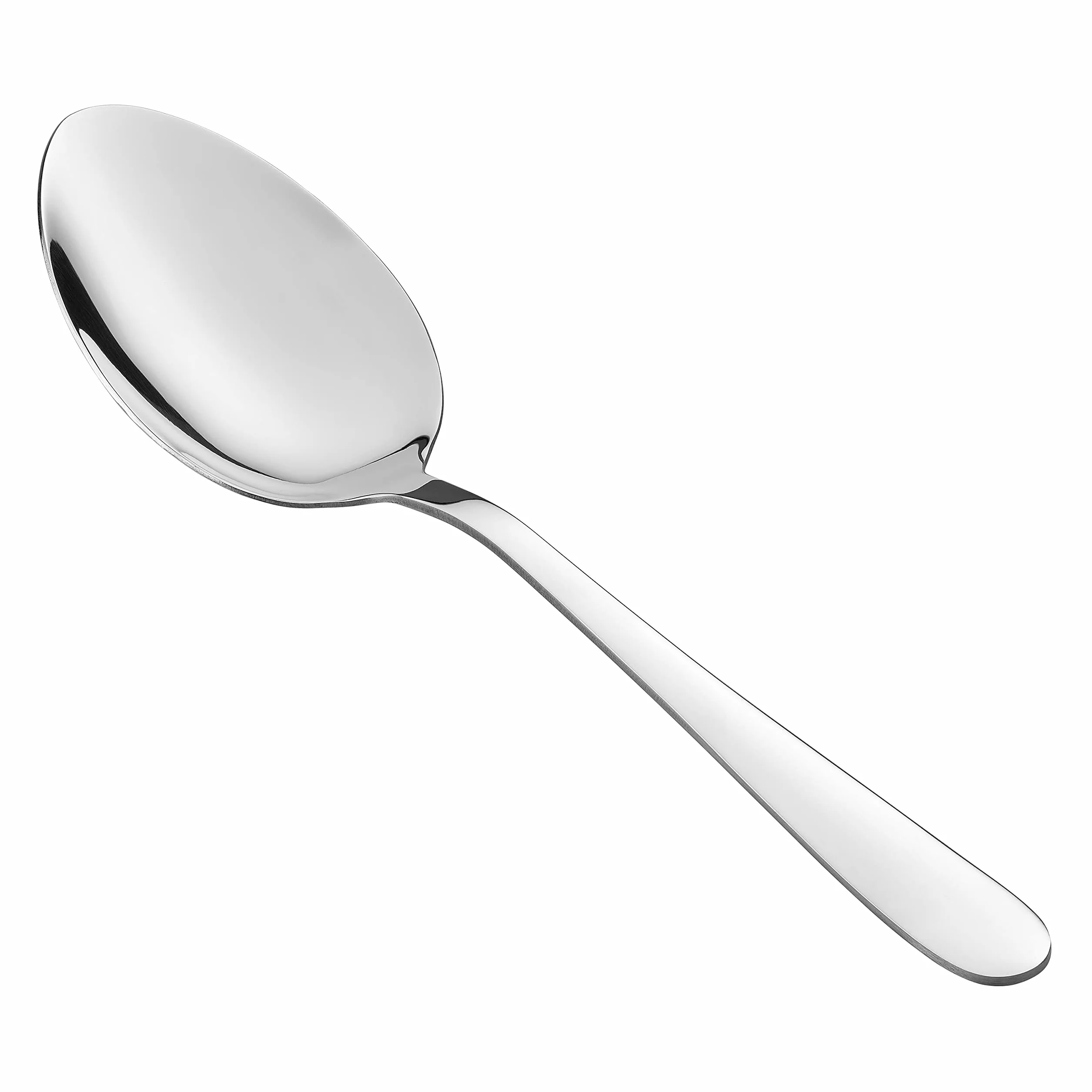 Tala Cucharas de servir de acero inoxidable de alto rendimiento, juego de 2 piezas, acero inoxidable con acabado pulido espejo, aptas para lavavajillas, plata metálica