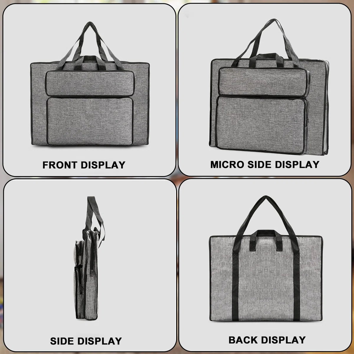 Bolsa de transporte para tablero de dibujo, organizador de bloc de dibujo, impermeable, portátil con correa para el hombro, para artistas de bocetos