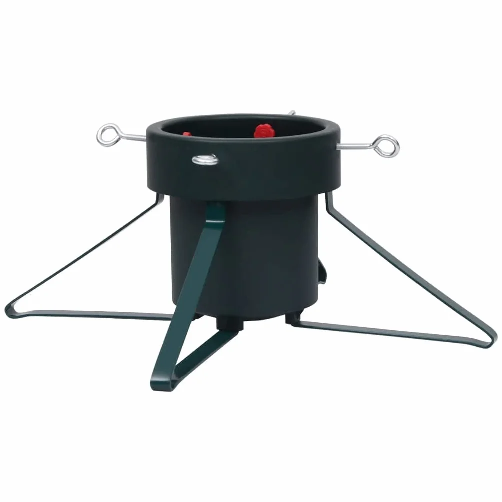 vidaXL Soporte para Árbol de Navidad Adorno Decoración Navideña Sostenedor Fiestas Festividades Casa Rústico Fuerte Robusto Negro 46x46x19 cm