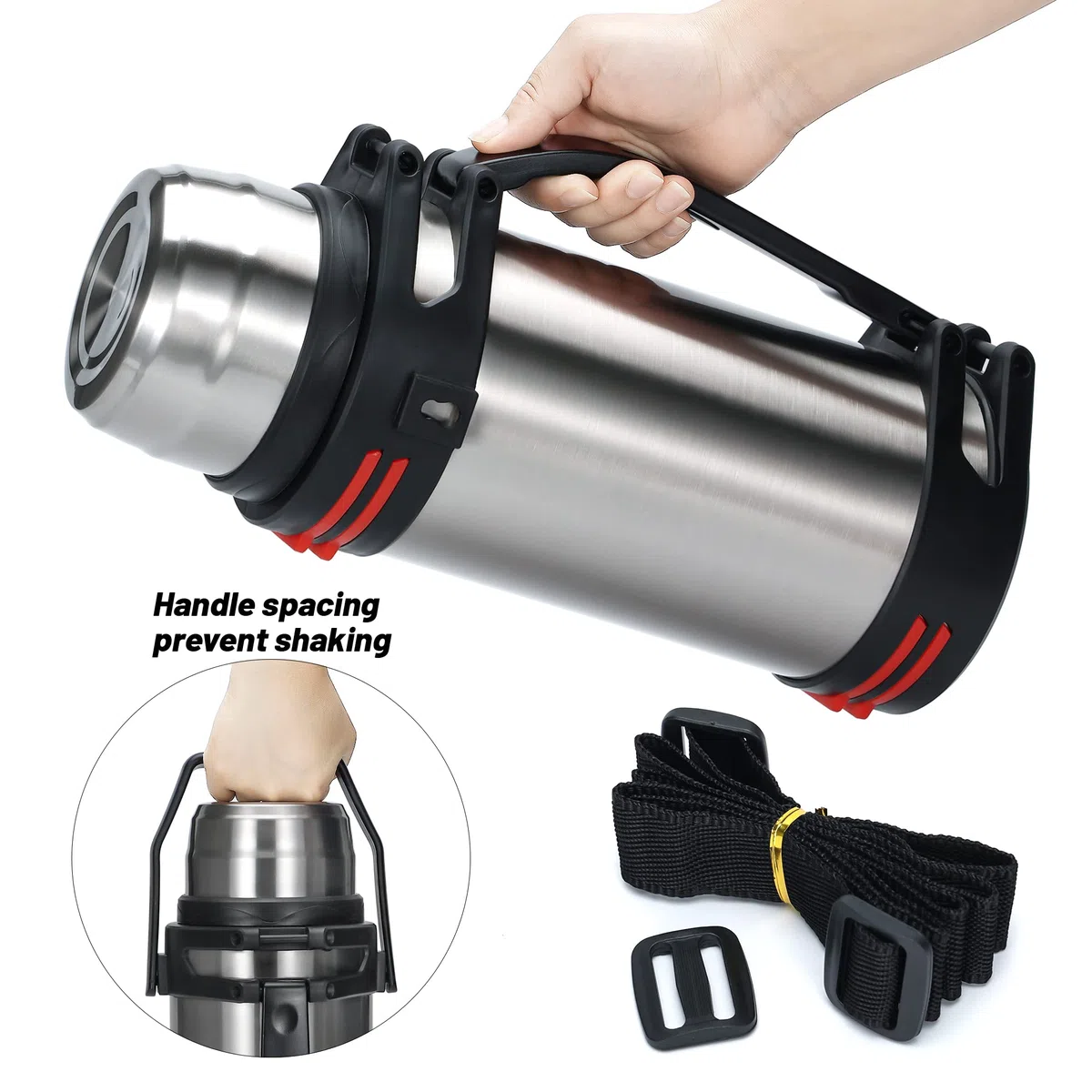 Termos de café grandes 3L, termo de acero inoxidable para viajes