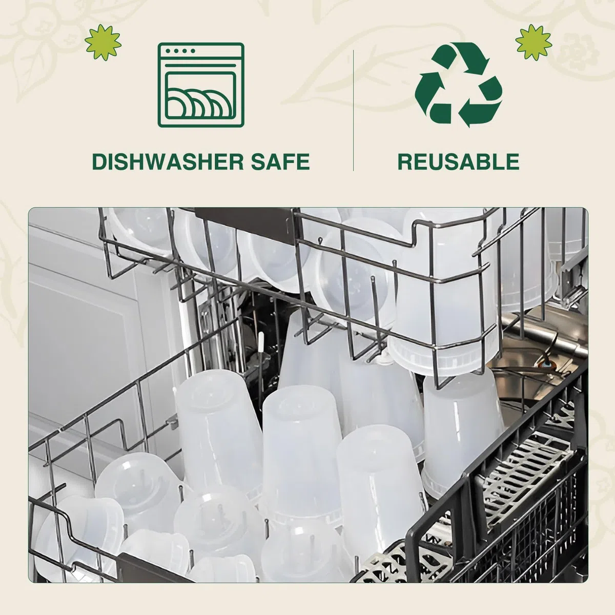 glotech contenedores de almacenamiento de alimentos con tapas, resistente y a prueba de fugas – Foodsavers Deli tazas