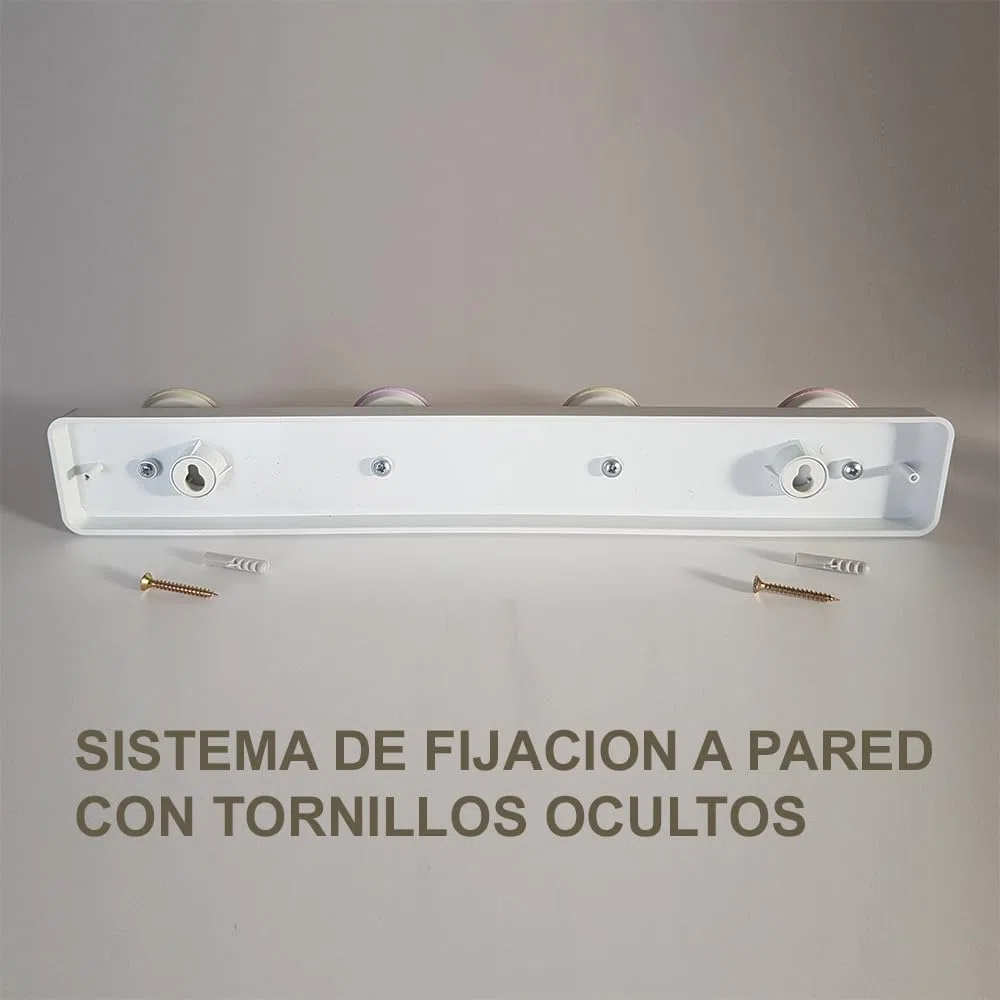 PERCHA Pared resina ABS Pomos FUTBOL 410x60MM