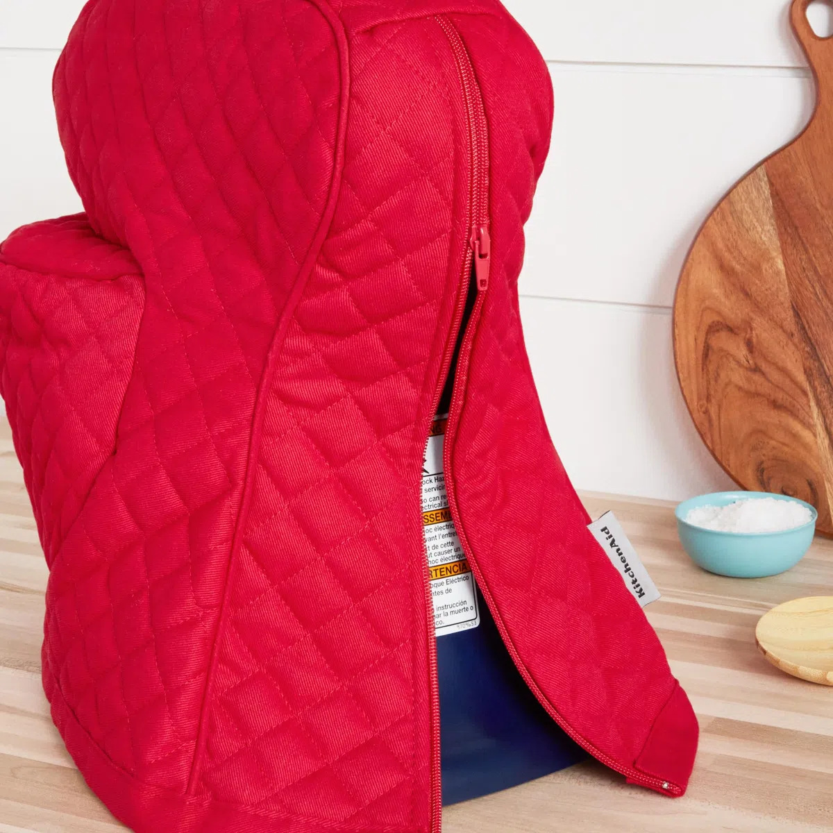 KitchenAid Funda acolchada ajustable para batidora de pie inclinable, paquete individual, rojo pasión, 14.3 x 18 pulgadas