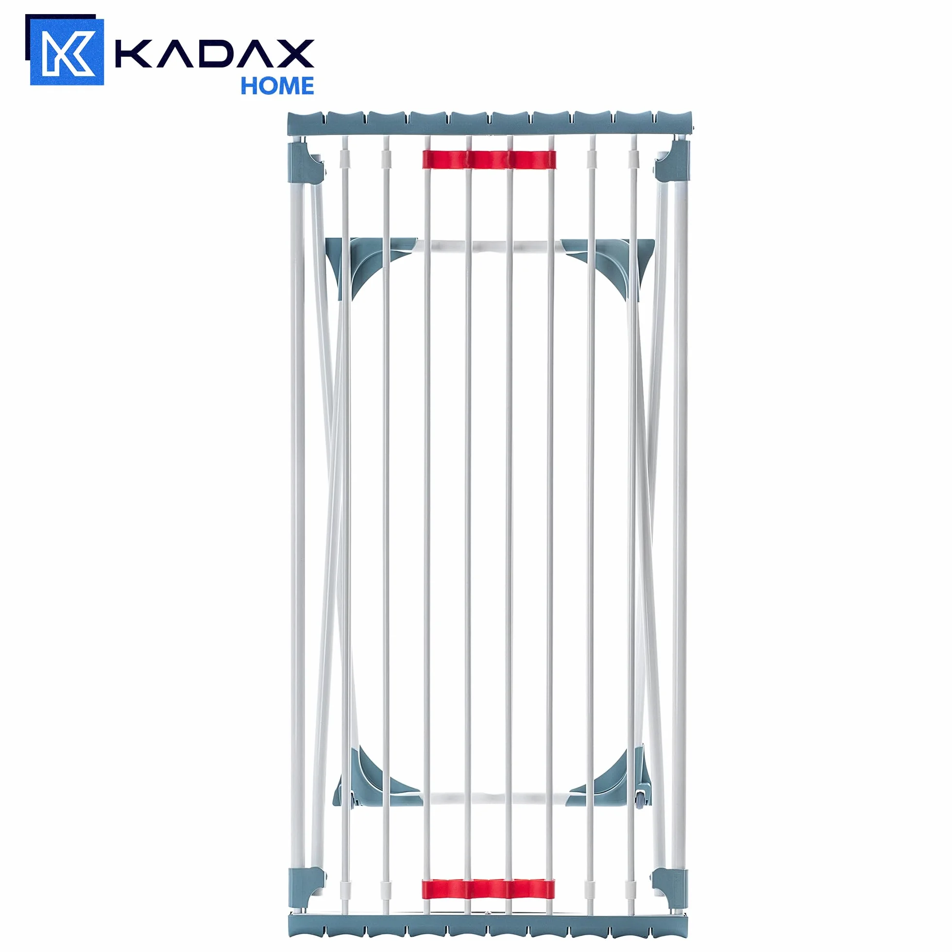 KADAX Tendedero telescópico grande, de acero pulverizado, con 20 m de longitud de lino seco, color blanco XL
