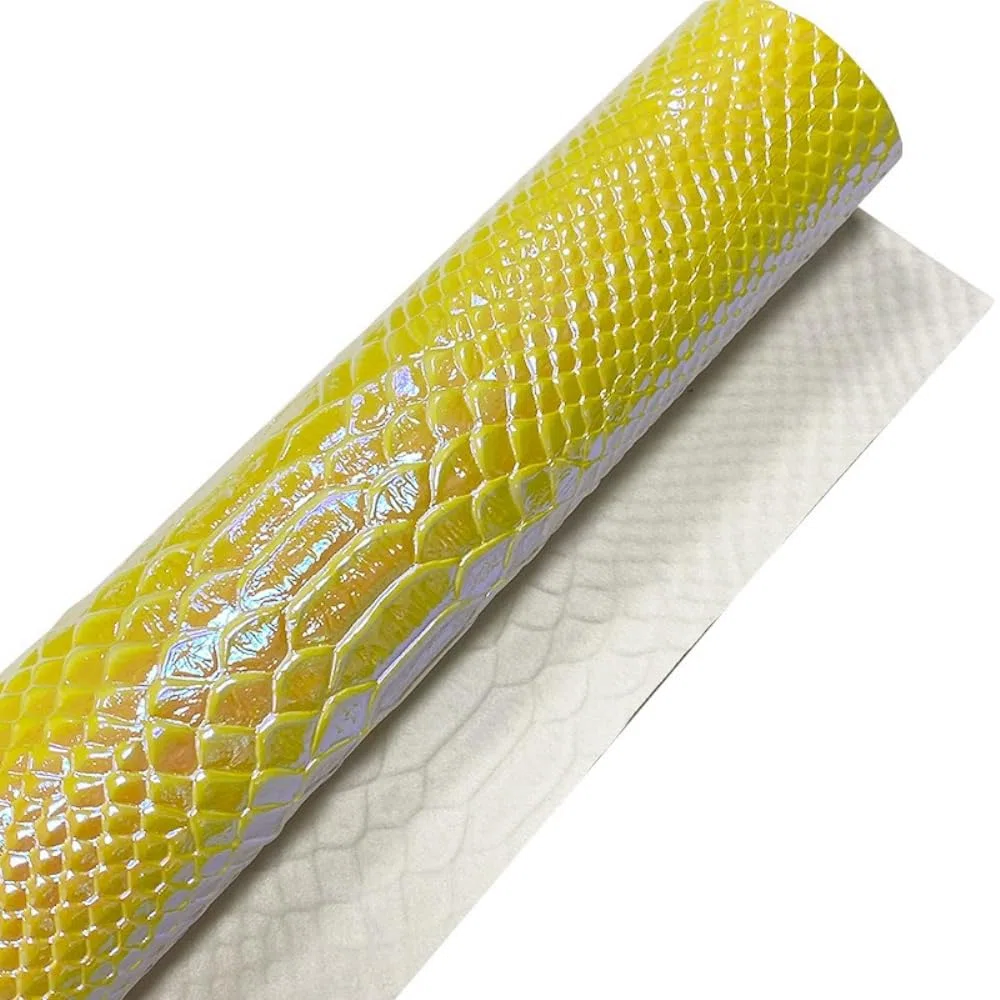 Wambere 5 unidades, tamaño 30 x 135 cm, piel sintética, piel sintética de poliuretano, multicolor, arcos de piel sintética con diseño de serpiente, para pendientes, lazos para el pelo y proyectos de