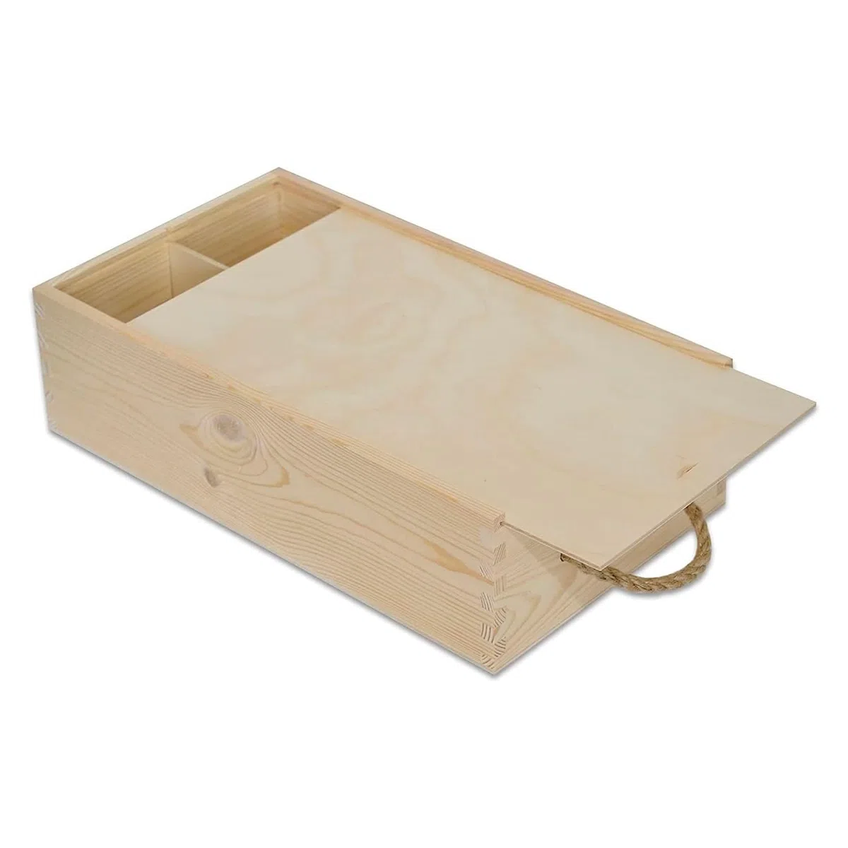 Caja de madera personalizada para regalar a maestros, docentes, profesores de guardería. Capacidad para 2 botellas de vino o aceite.