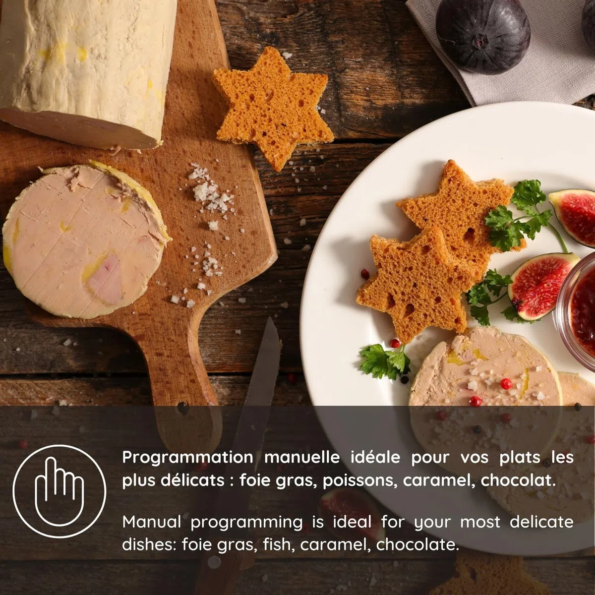 MASTRAD – Termosonda de cocción m classic + – Sus recetas cocinadas a la perfección, temporizador integrado – caja magnética – compatible con horno e inducción – asa 100% silicona – pila LR3 incluida