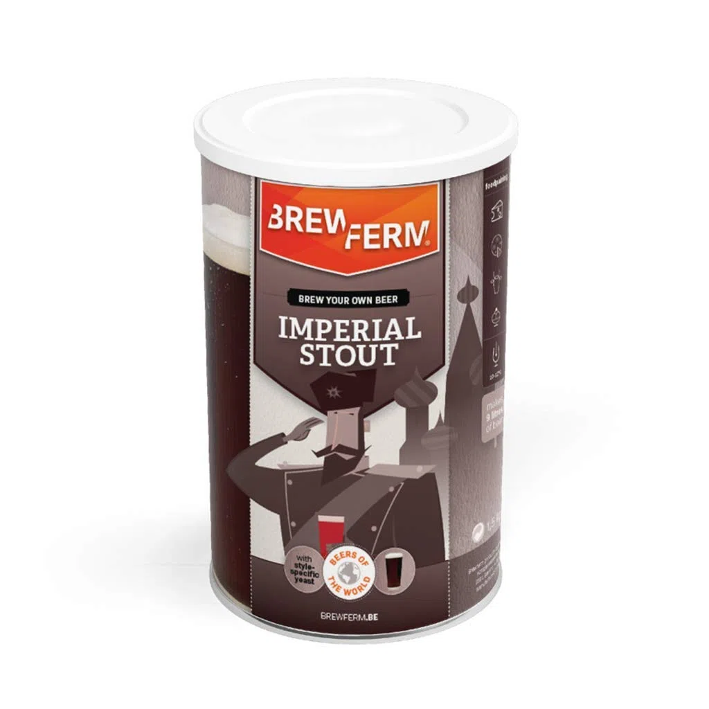 Brewferm - Kit de cerveza Imperial Stout - Juego de cerveza para elaborar cerveza - 9 litros - Un fuerte y sabroso Stout