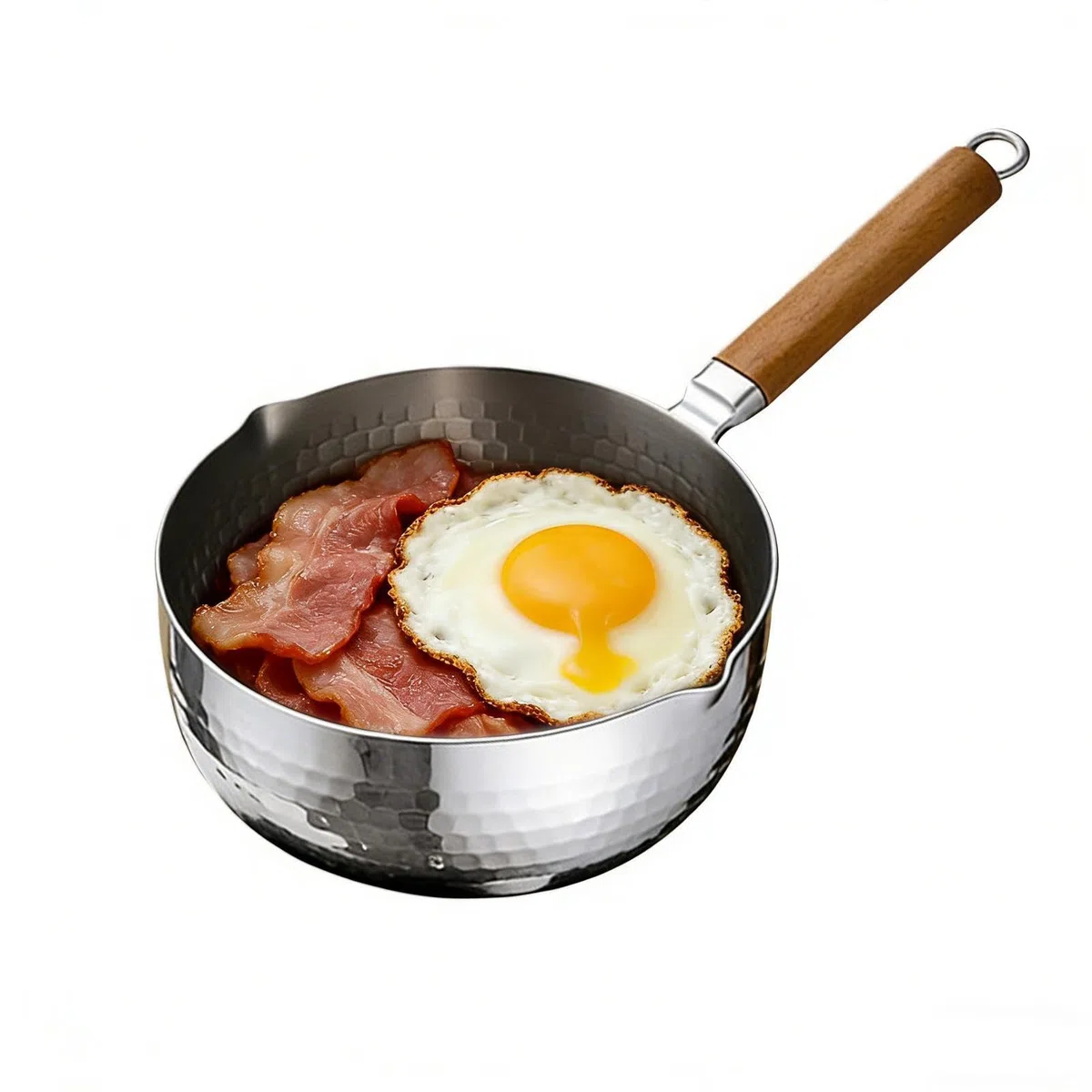 Sartén de Titanio Utensilio Antiadherente con Tapa | Sartén de Titanio Puro Para Cocinar Leche, Guisos, en Cocinas de Inducción, Vitrocerámica, Camping y Hogar