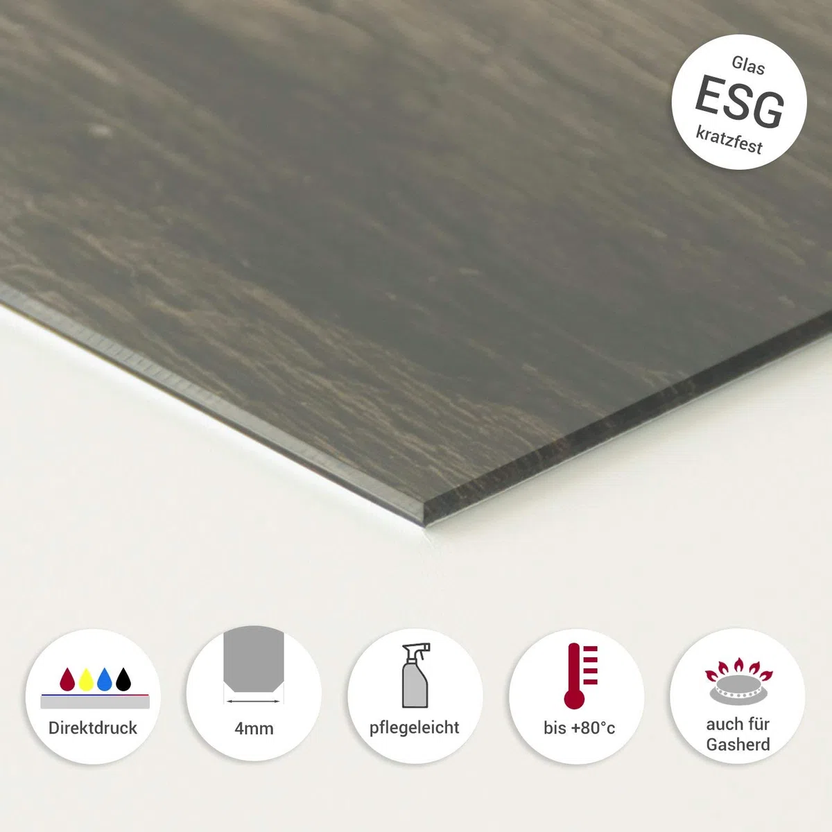 GRAZDesign Panel posterior de cocina de cristal para cocina, diseño de flor de cerezo en verano, espejo de cocina, panel posterior de cocina, cristal templado de 4 mm, 80 x 40 cm