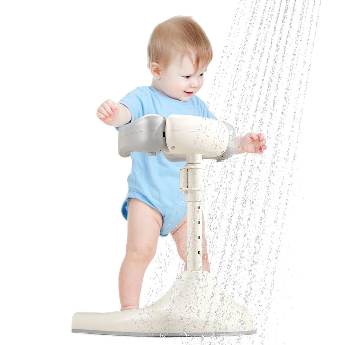 Soporte De Ducha Para Niños, Torre De Bañera Ajustable Para Bebé Que Se Pone De Pie, Asiento De Bañera Para Bebé Desde Bebé Niño Pequeño (8-36 Meses) Para Bañarse Y Cambiar Pañales