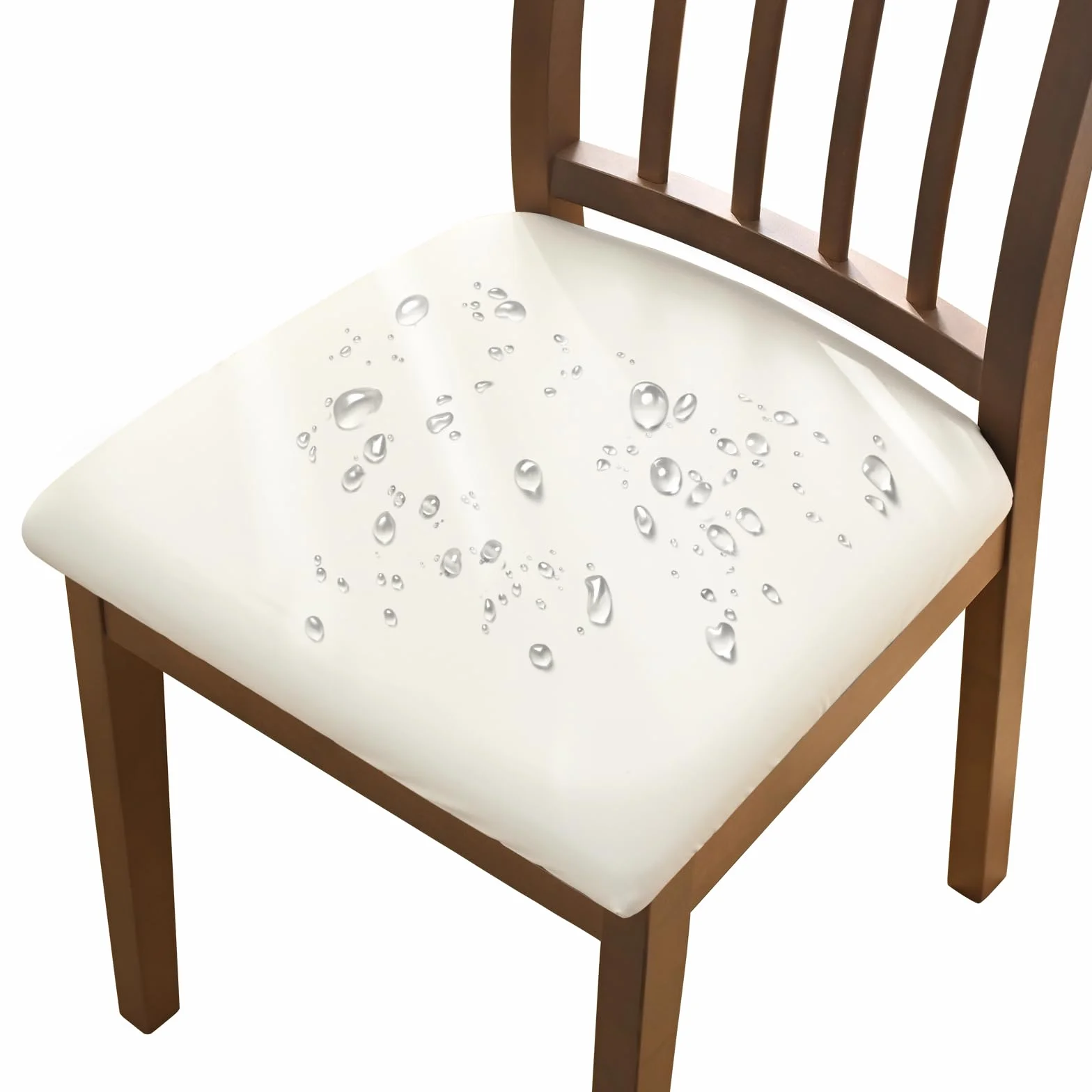 Alishomtll PU Fundas de Sillas Juego de 4/6, Fundas de Sillas de Piel Elástica, Fundas de Sillas Impermeables, Desmontables, Fundas de Sillas de Comedor, Lavables, Comedor para Comedor, Cocina, Boda