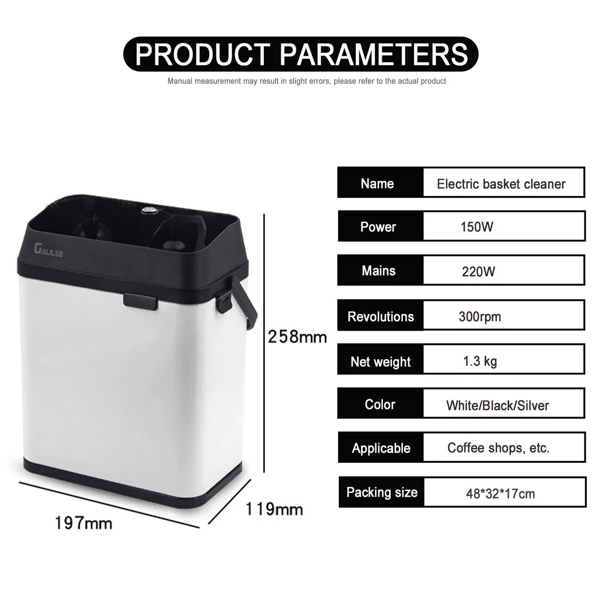 Limpiador De Portafiltro De Café Eléctrico Viene Con 2 Raspadores Y 1 Cepillo, Triturador De Posos De Café, Una Herramienta Imprescindible Para Los Amantes Del Café, Restaurantes Y Bares.,Black