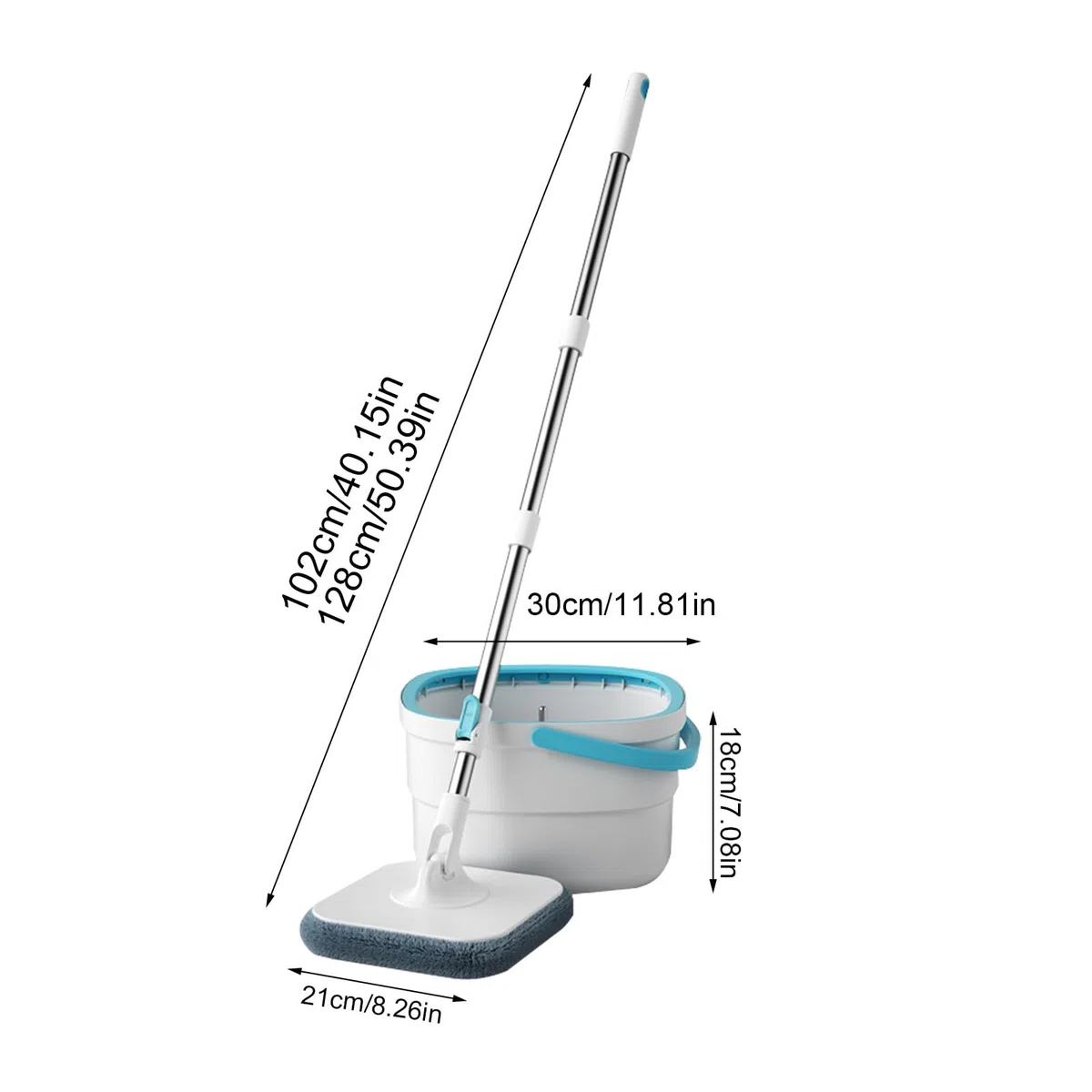 Juego De Cubo Y Fregona Accesorios De Limpieza De Suelos Para El Hogar Y | Juego De Fregona Y Cubo Con Escurridor Para Dormitorio, Comedor, Cocina, Baño, Estudio Y Para Suelos De Madera Dura
