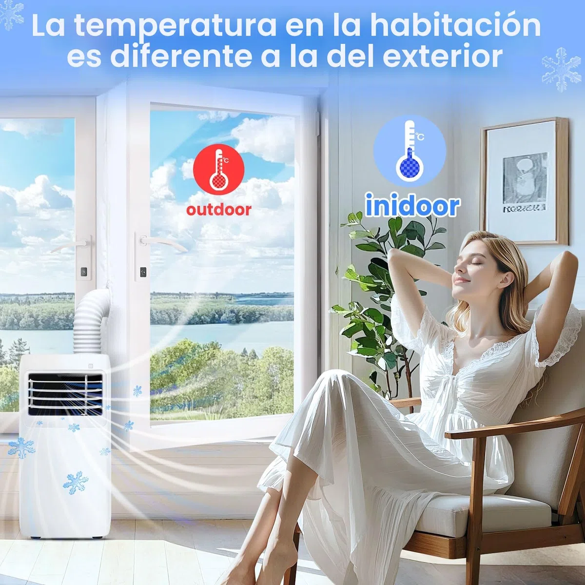 Gruntbear Kit Ventana Aire Acondicionado Portatil, 400CM Sello Ventana Universal para AC Móvil y Secadora AC Window Kit Que Bloquea el Aire Caliente, Fácil Instalación