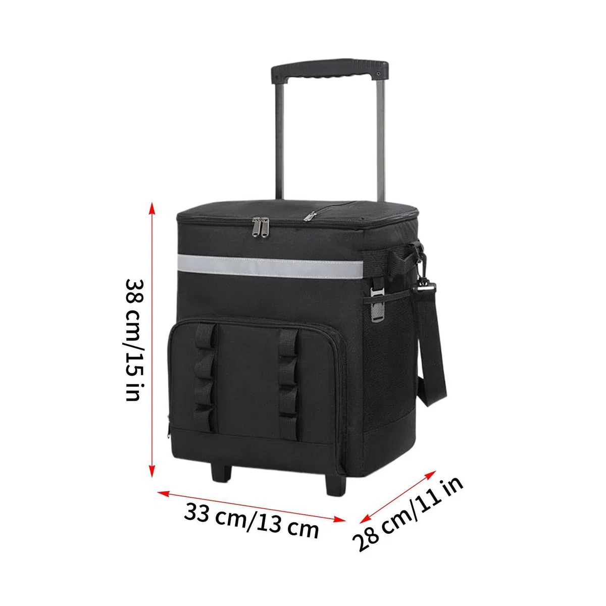 Dispositivo de refrigeración con rotación acústica – Bolsa nevera para hielo, bolsa térmica con cierre de cremallera, recipiente térmico portátil, rotación impermeable de bajo ruido por vía