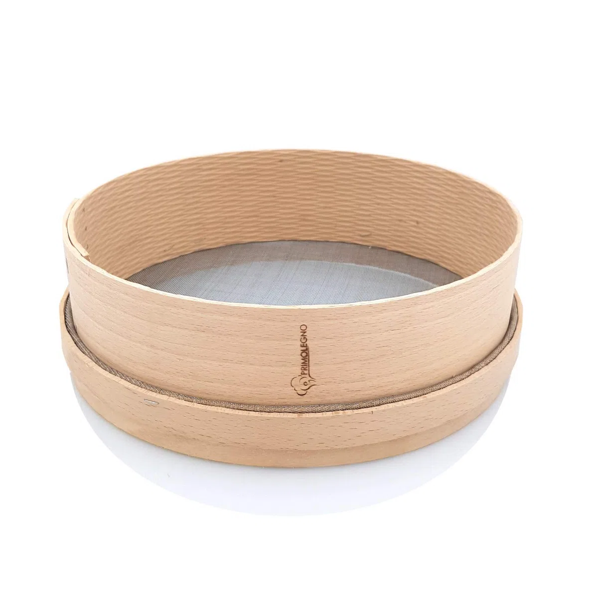 PRIMOLEGNO Tamiz de Madera Maciza Certificado | Diámetro 27 cm | Malla fina 1x1 mm | Adecuado para Tamizar Harina, Cereales, Azúcar, Maíz, Arroz, Arena | Red Grabable
