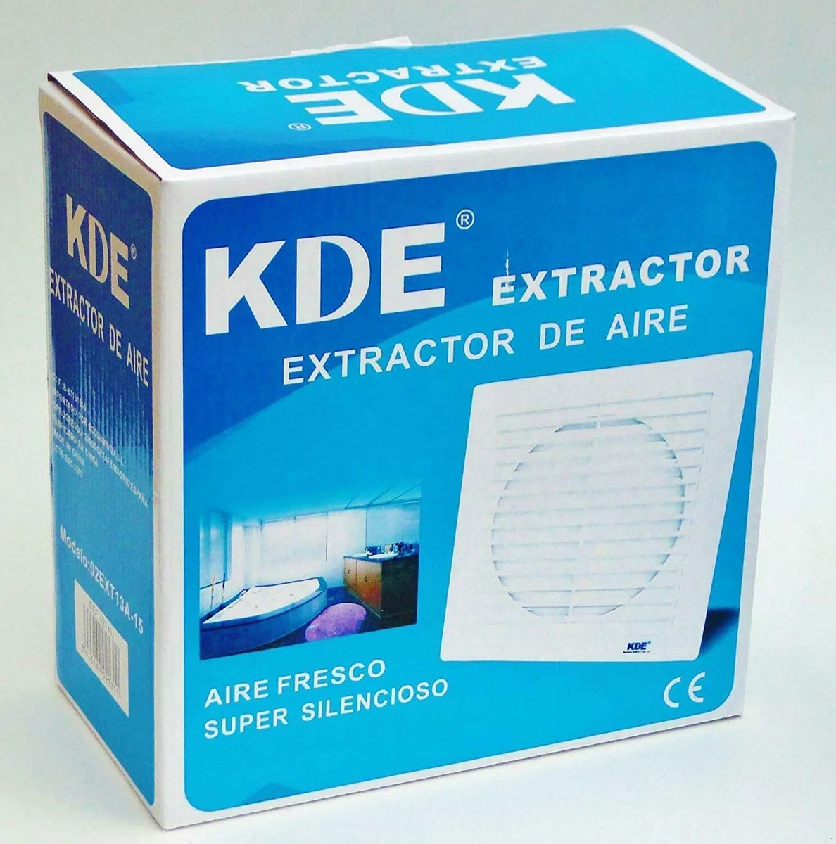 KDE Aireador de pared o techo Extractor de aire cocina 15x15cm, blanco