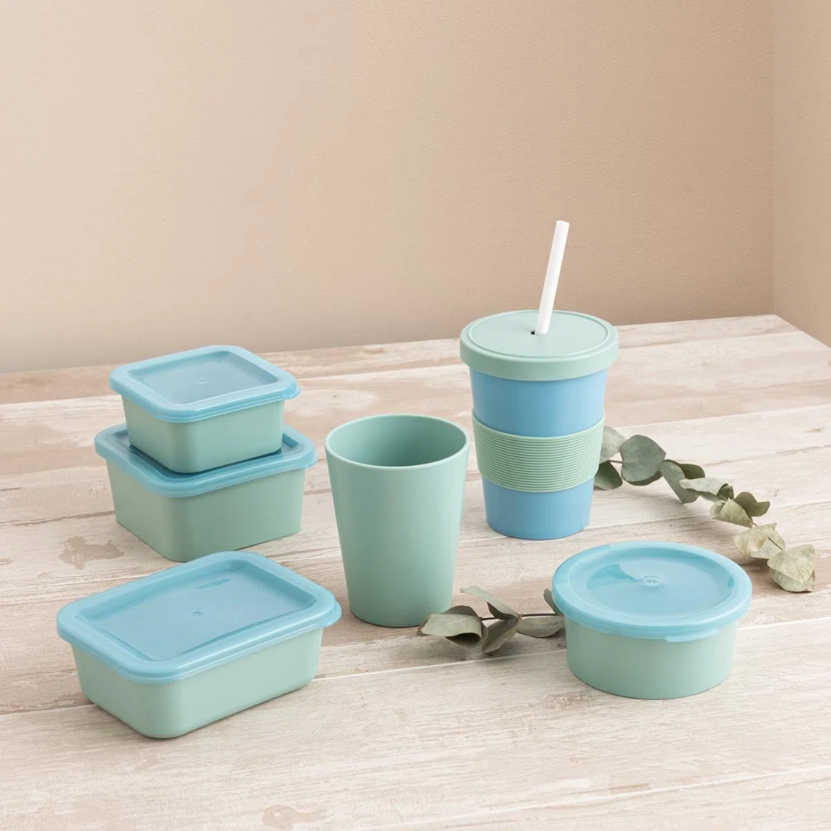 Quid Inspira Vaso Alto Con Tapa Rpet 480ml, 9x12cm