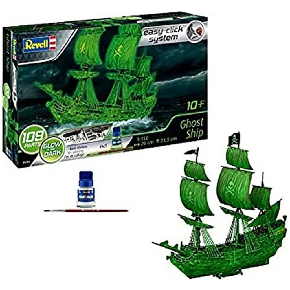 Revell Maqueta de Barco Pirata 05435 1:150, Sistema Click Easy, Sin Pintura ni Pegamento, Multicolor