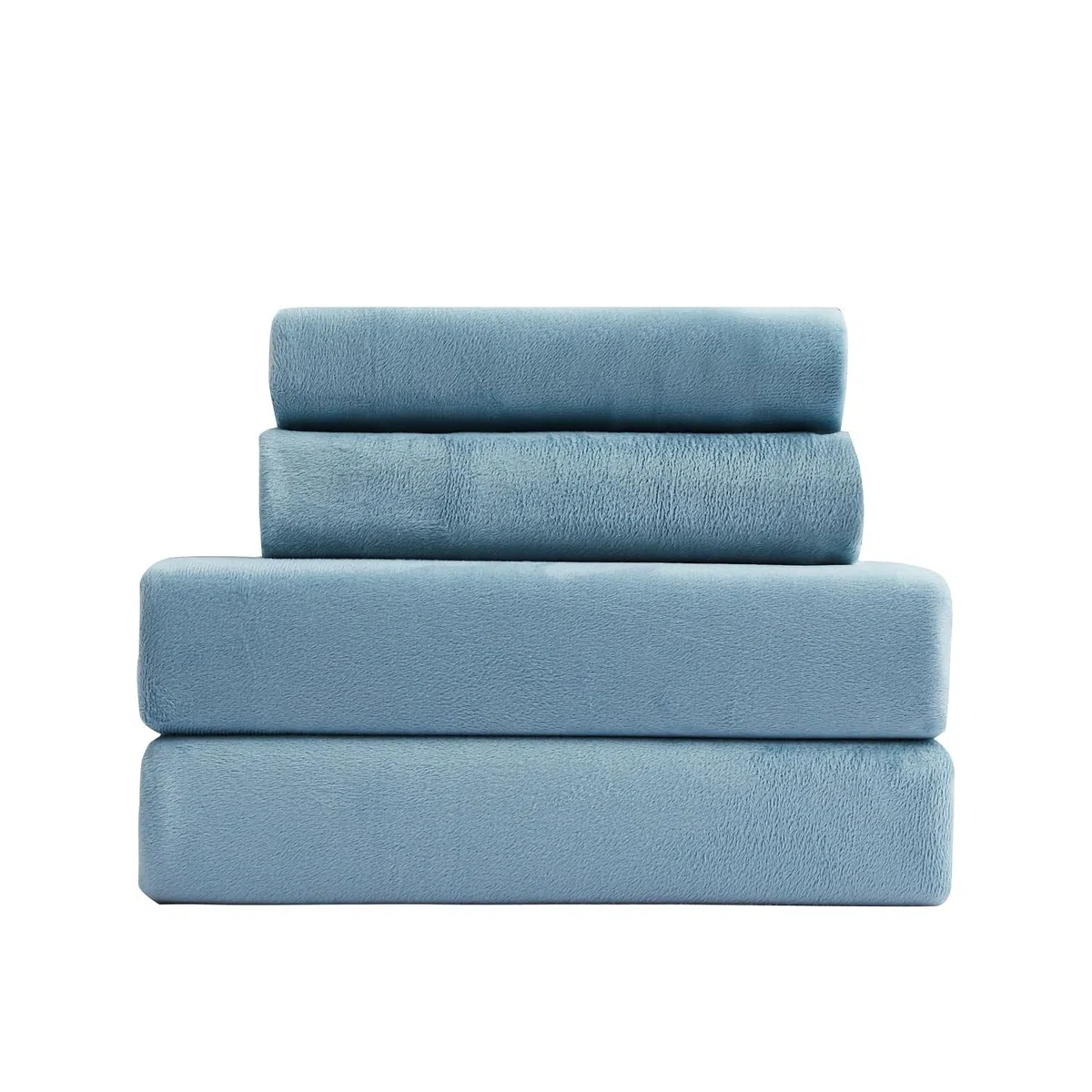 Funda de edredón de invierno de 220 x 240 cm, cálida de franela con tacto de cachemir de terciopelo azul claro y gris, suave con cremallera, ropa de cama de 2 plazas con 2 fundas de almohada de 65 x