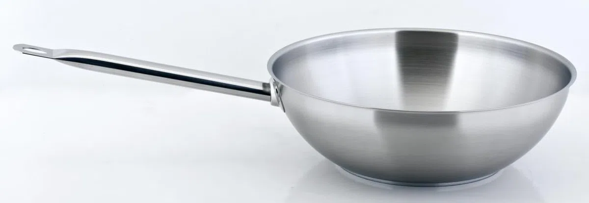 METRO Professional Sartén antiadherente de acero inoxidable, Ø 16 cm, 1 L, inducción y todos fuegos, apta horno y lavavajillas, salteados, wok, cocina
