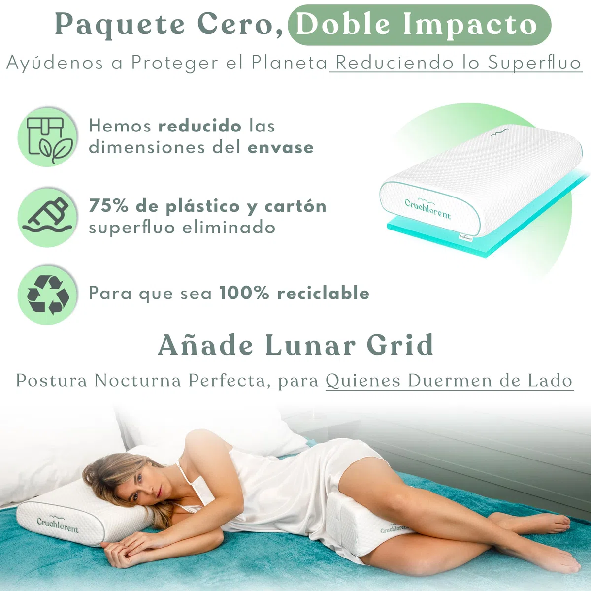 Almohada cervicales y Cuello Ajustable - Almohada Cervical para Personas Que Duermen de Lado o Boca Arriba - Almohada antironquidos - Almohadas cervicales para Dormir - Almohada ergonómica