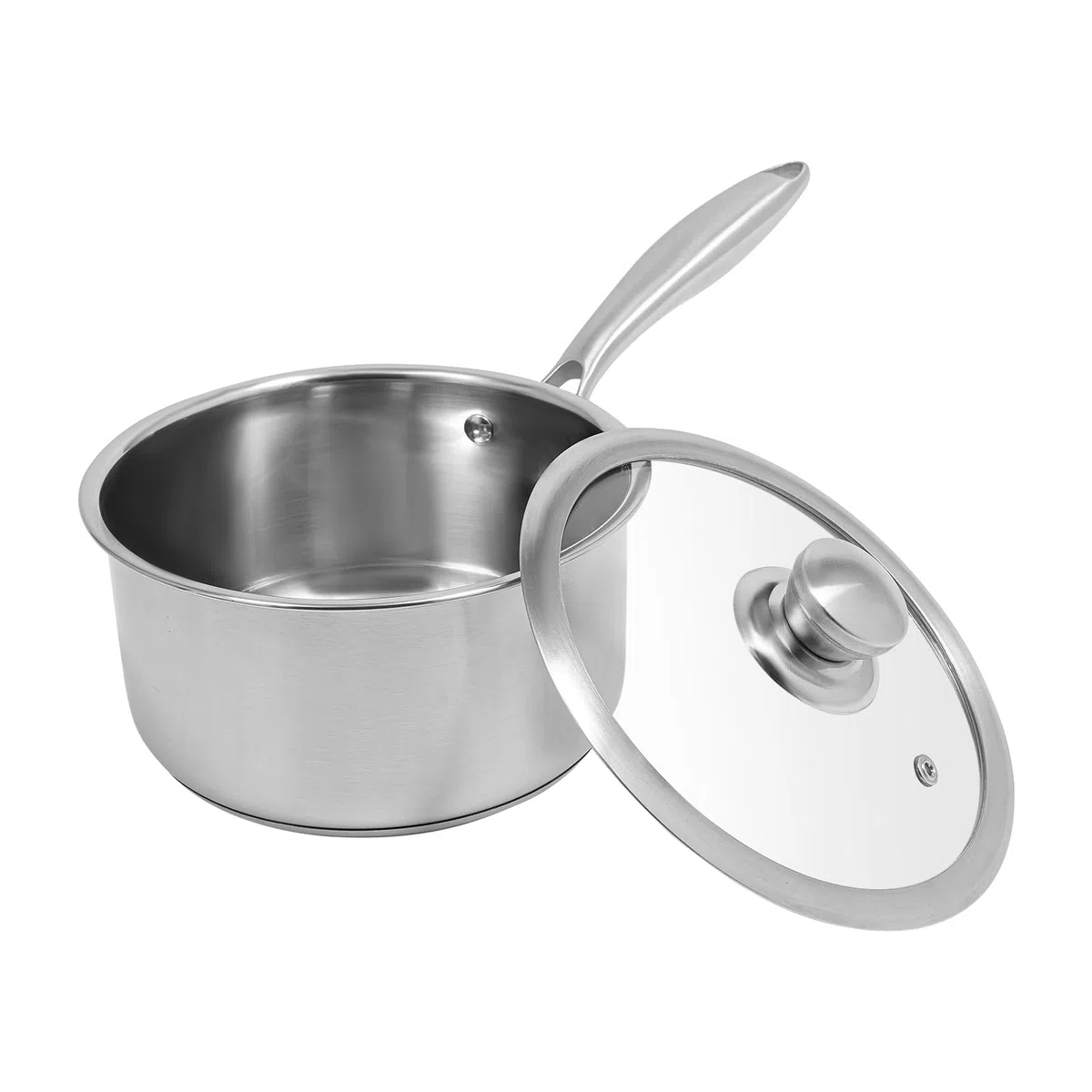 Olla de vapor de inducción, olla de vapor con tapa de cristal y vaporera, olla de acero inoxidable de 16 cm, apta para lavavajillas, para cocina de gas, cocina de inducción