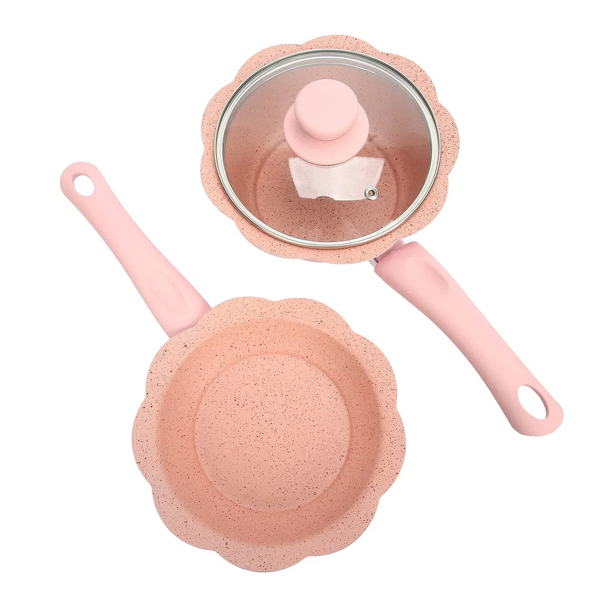 Cacerola para leche 2 piezas, sartén para cocinar alimentos para bebés Sartén multifunción antiadherente Cacerola para cocinar alimentos para bebés Utensilios de cocina