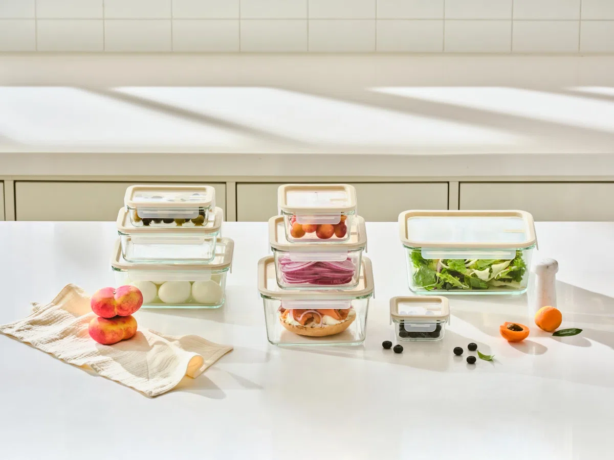 GLASSLOCK Juego de 16 piezas de almacenamiento de alimentos Sens