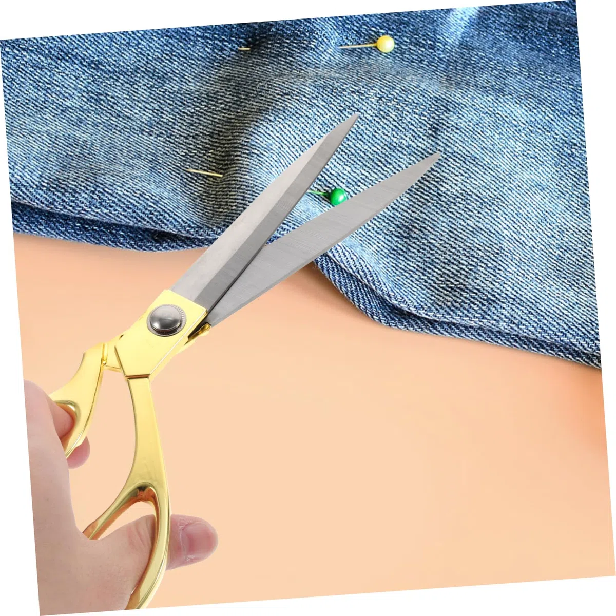 Tijeras Doradas de Acero Inoxidable para Corte de Tela Diseño Moderno y Experiencia de Corte Cómoda Ideales para Costura