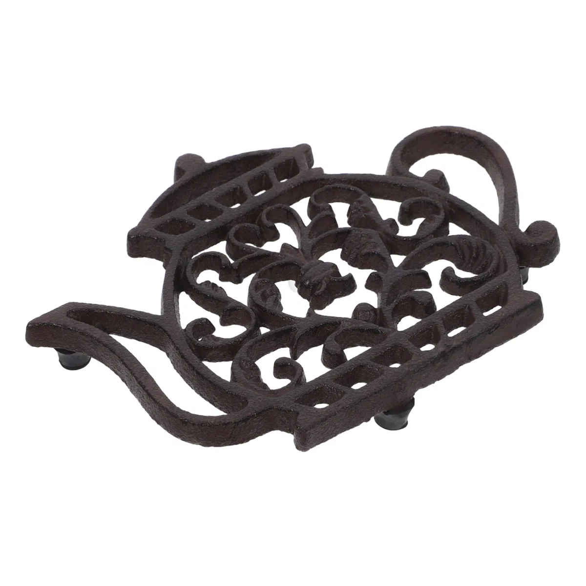 Alipis Salvamanteles De Hierro Fundido Forma De Tetera Antiescalduras Decorativo para Cocina y Hogar