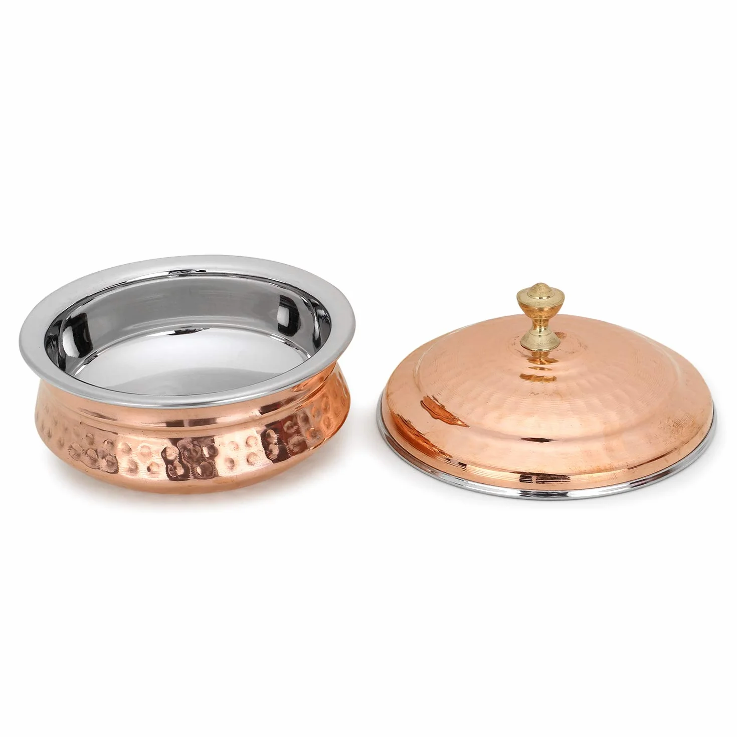Zap Impex Dishes Indian sentence 2 copper serving bowl with lid terrines by