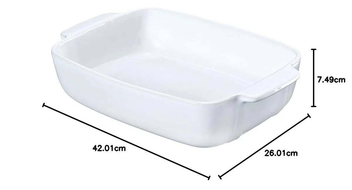 PYREX SIGNATURE Fuente Rectangular Cerámica 43X27X8Cm