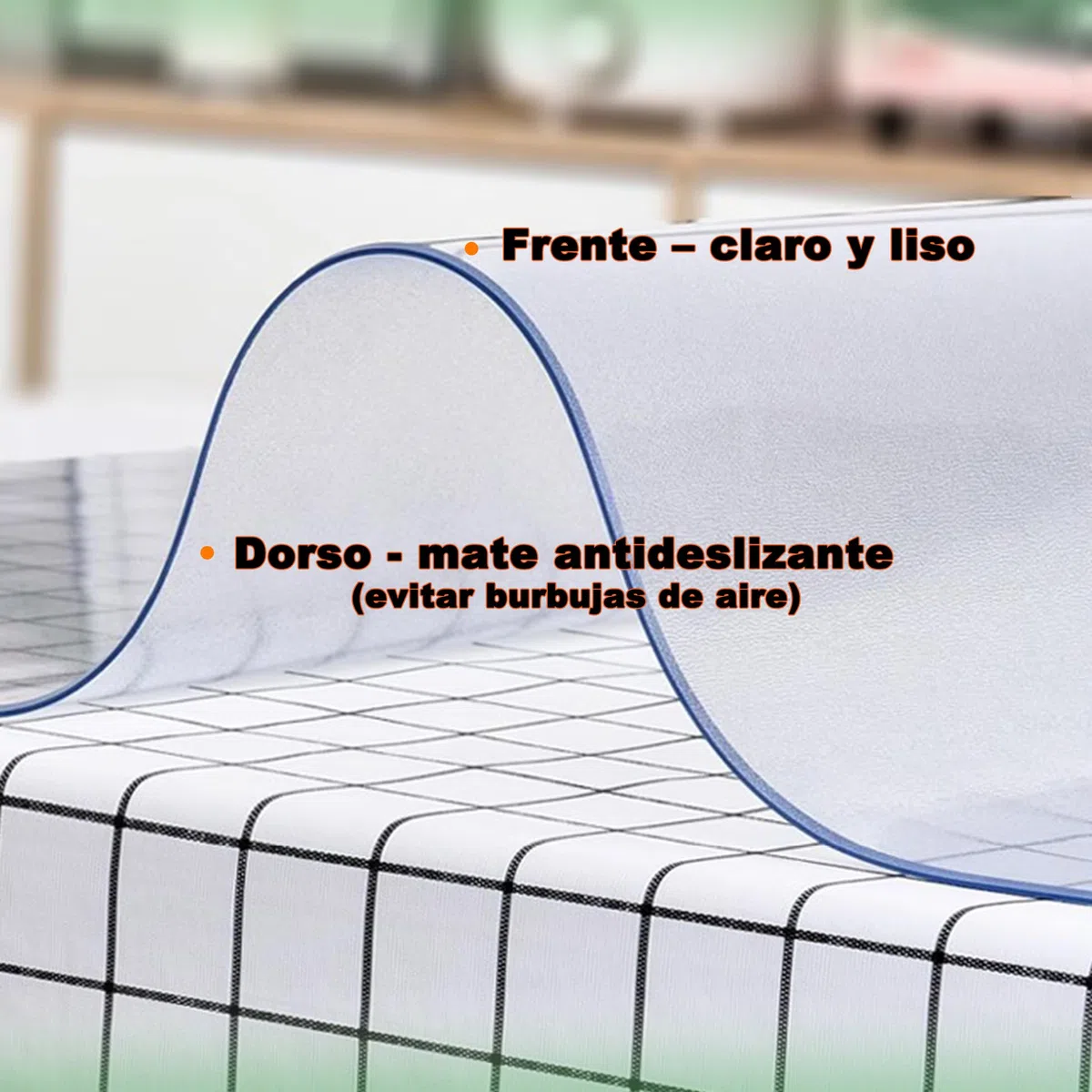 Mantel Transparente PVC 55x195cm - Esmerilado Lamina Plastico Duro - Impermeable Resistente al Aceite - Manteles de Mesa para Bar/Hotel/Cocina/Picnic, Espesor 2mm