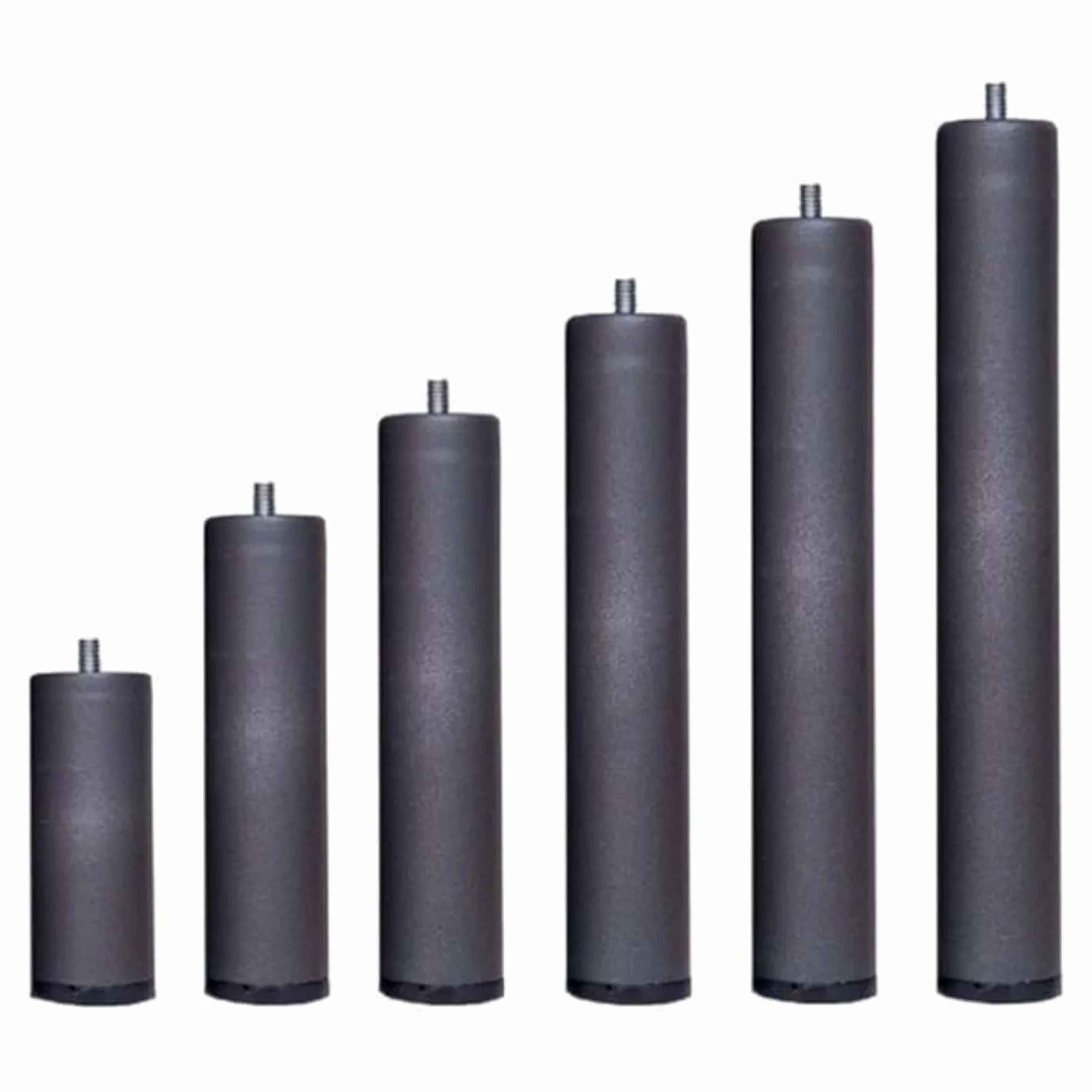 Pack 6 Patas 35 cm para somier o Base tapizada cilindricas Medidas Especiales Metal