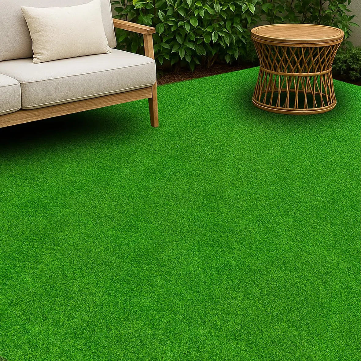 DobleUve Estudio Alfombra Vinílica Estampado Césped | Verde | 47x80 cm | Alfombra Cocina Lavable Antideslizante | Alfombra Vinilica | Suelo Vinílico | Alfombra Vinilo Salón