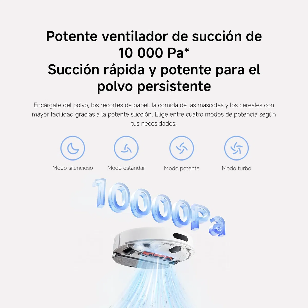 XIAOMI Robot Aspirador H40, 10000Pa Succión Robot Aspirador y Fregasuelos,Navegación Láser LDS Aspirador Robot,180 Min de Autonomía, Control por Voz/App, para Pelo de Mascotas y Suelos Duros