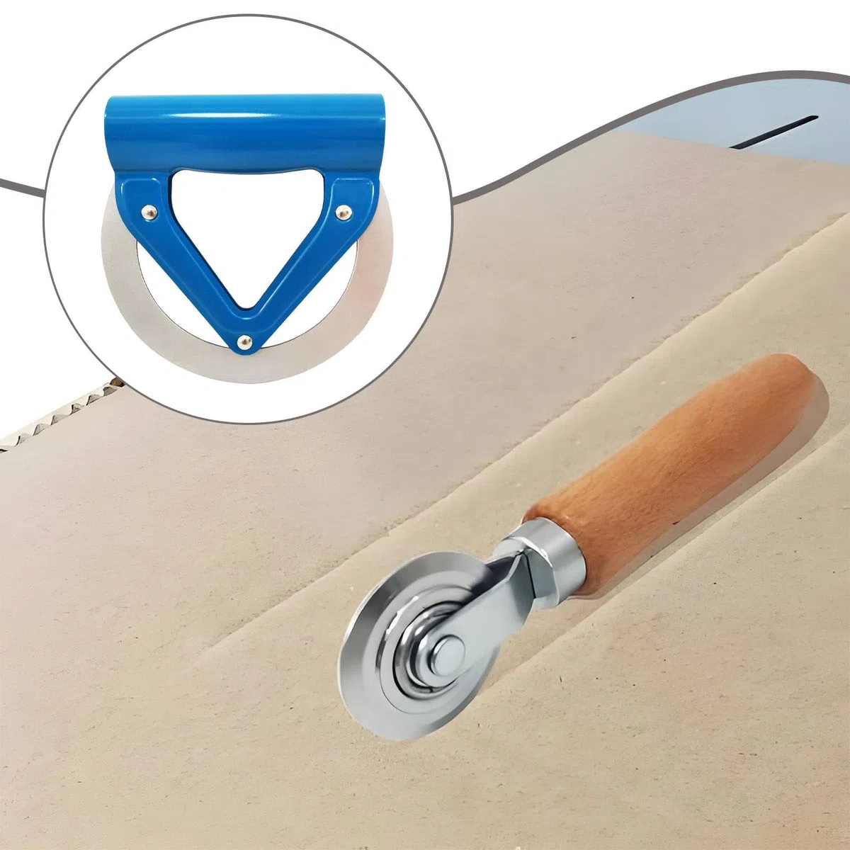 Colcolo Herramienta para Doblar Papel Corrugado Durabilidad Fácil de Usar Agarre cómodo Multiusos Profesional Plegadora de cartón Corrugado, Azul