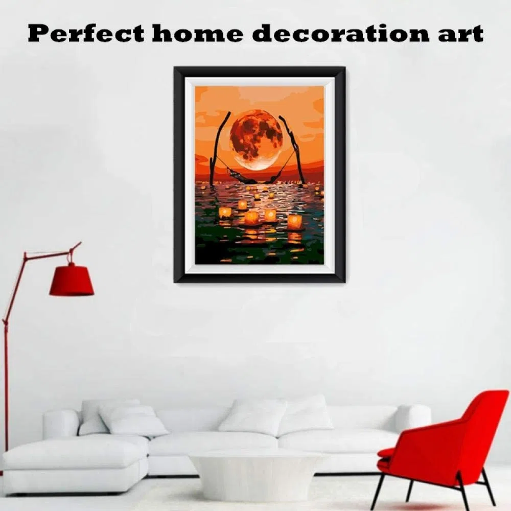 mnbhj Personalizados Para Pintar Por Números Para Adultos，Pintura Al Óleo Personalizada Según Tus Fotos,Pintura Al Óleo DIY Kit Para Principiantes,Regalos de Bricolaje（40 * 50CM，36 Coloress）
